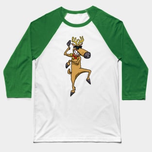 Dancing Reindeer Baseball T-Shirt